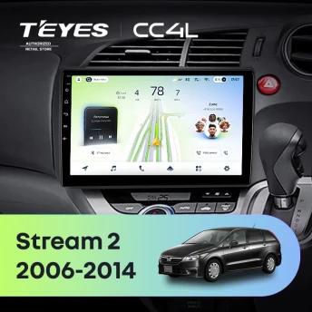Штатная магнитола Teyes CC4L 6/64 Honda Stream 2 (2006-2014) правый руль