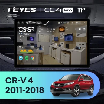 Штатная магнитола Teyes CC4 Pro 12/256 Honda CR-V 4 RM RE (2011-2018) Тип-B (11")