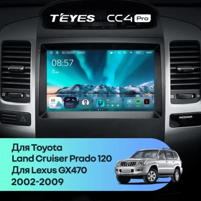 Штатная магнитола Teyes CC4 Pro 8/128 Toyota Land Cruiser Prado 120 (2002-2009)