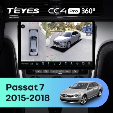 Штатная магнитола Teyes CC4 Pro 360 8/128 Volkswagen Passat 7 B7 NMS (2015-2018) F2 (13")