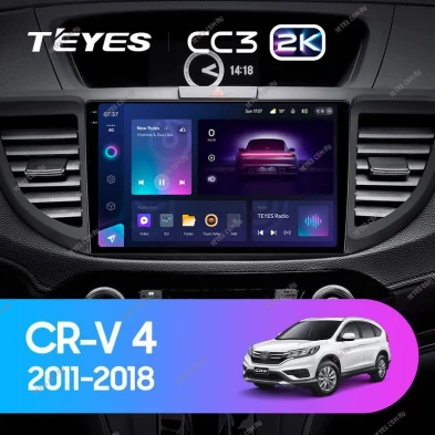 Штатная магнитола Teyes CC3 2K 6/128 Honda CR-V 4 RM RE (2011-2018) 9" Тип-A
