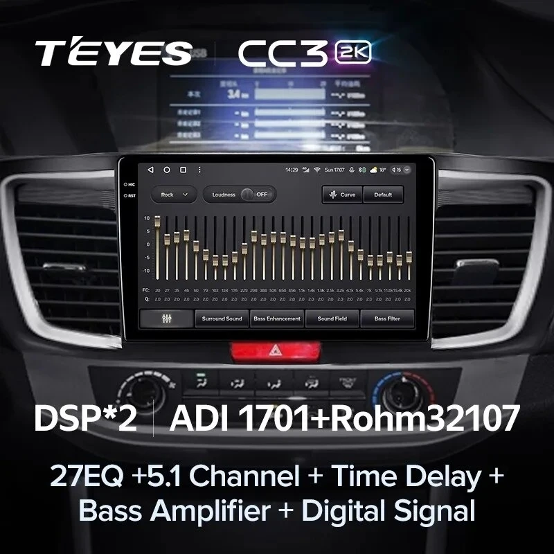 Штатная магнитола Teyes CC3 2K 4/32 Honda Accord 9 CR (2012-2018)