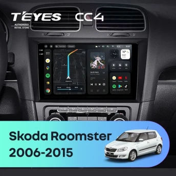 Штатная магнитола Teyes CC4 8/128 Skoda Roomster (2006-2015)