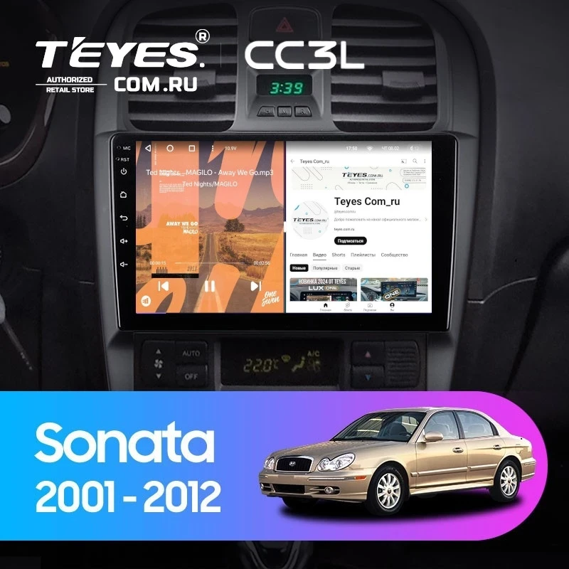 Штатная магнитола Teyes CC3L 4/32 Hyundai Sonata EF рестайлинг (2001-2012)