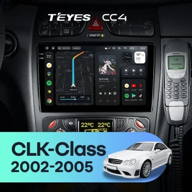 Штатная магнитола Teyes CC4 6/64 Mercedes-Benz CLK-Class C209 A209 (2002-2005) F2