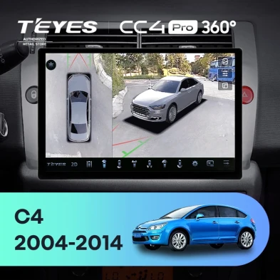 Штатная магнитола Teyes CC4 Pro 360 12/256 Citroen C4 (2004-2014) (13")