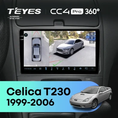 Штатная магнитола Teyes CC4 Pro 360 8/128 Toyota Celica T230 (1999-2006)