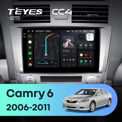 Штатная магнитола Teyes CC4 8/128 Toyota Camry 6 XV 40 (2006-2011) 10" F5