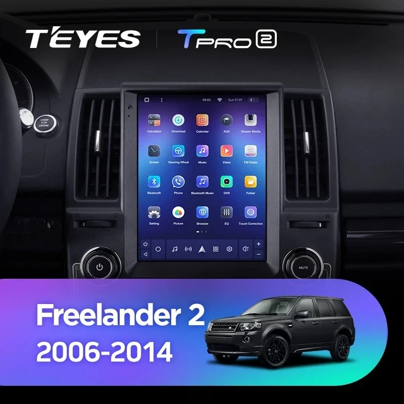Штатная магнитола Tesla style Teyes TPRO 2 6/128 Land Rover Freelander 2 (2006-2012) Тип-B