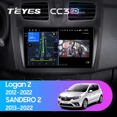 Штатная магнитола Teyes CC3 2K 6/128 Renault Logan 2 (2012-2022) F1