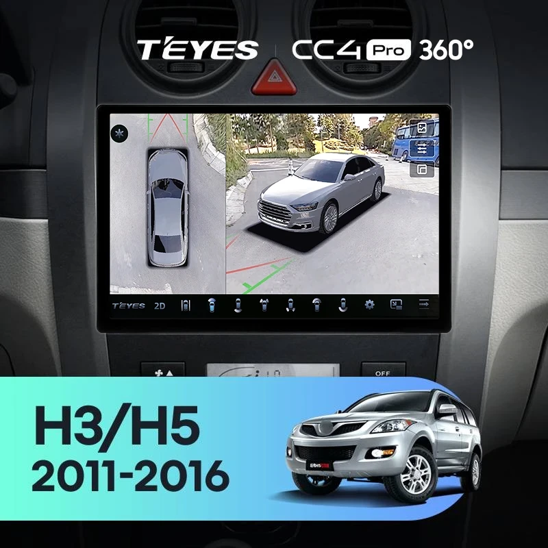Штатная магнитола Teyes CC4 Pro 360 8/128 Haval H3 H5 (2011-2016) (11")