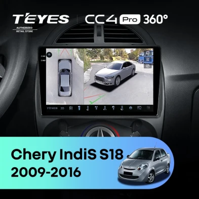 Штатная магнитола Teyes CC4 Pro 360 12/256 Chery IndiS S18 (2009-2016)