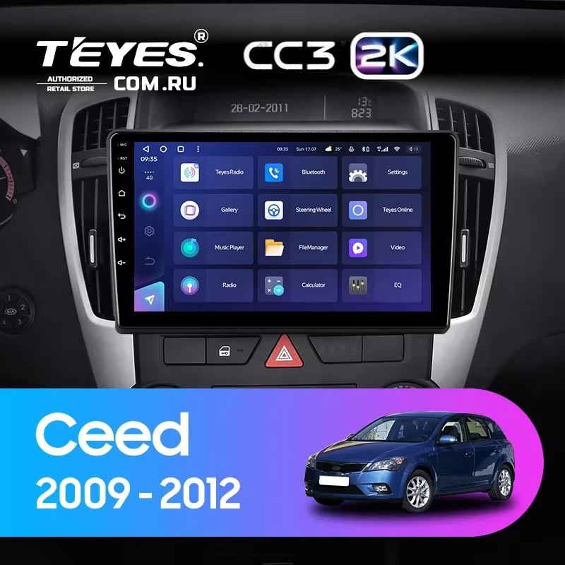 Штатная магнитола Teyes CC3 2K 4/32 Kia Ceed (2009-2012)
