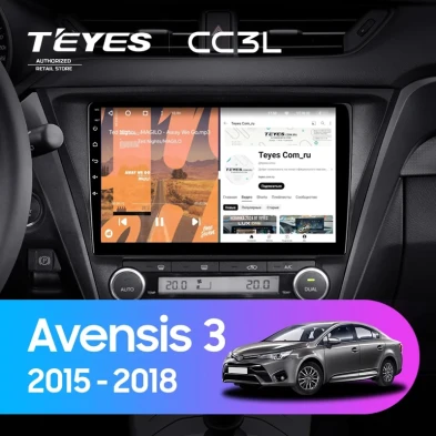 Штатная магнитола Teyes CC3L 4/32 Toyota Avensis 3 (2015-2018) F2