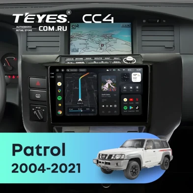 Штатная магнитола Teyes CC4 8/128 Nissan Patrol V 5 Y61 (2004-2021) F3 (черный)