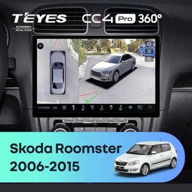 Штатная магнитола Teyes CC4 Pro 360 8/128 Skoda Roomster (2006-2015) (13")