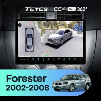 Штатная магнитола Teyes CC4 Pro 360 12/256 Subaru Forester SG (2002-2008) (13")