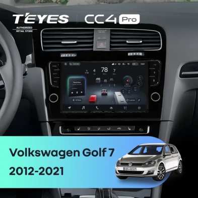 Штатная магнитола Teyes CC4 Pro 12/256 Volkswagen Golf 7 (2012-2021) (с кнопками)