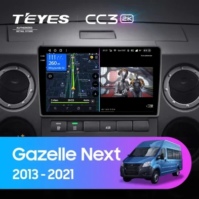 Штатная магнитола Teyes CC3 2K 4/64 для GAZ Gazelle Next (2013-2021) F1