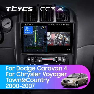 Штатная магнитола Teyes CC3 2K 6/128 Dodge Caravan 4 (2000-2007) Тип-B