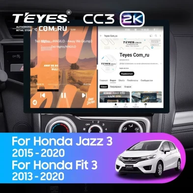 Штатная магнитола Teyes CC3 2K 4/64 Honda Jazz 3 (2015-2020) Тип-B (13")