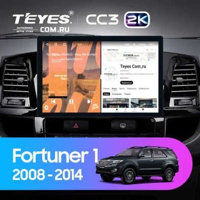 Штатная магнитола Teyes CC3 2K 4/64 Toyota Fortuner (2008-2014) F1 (11")