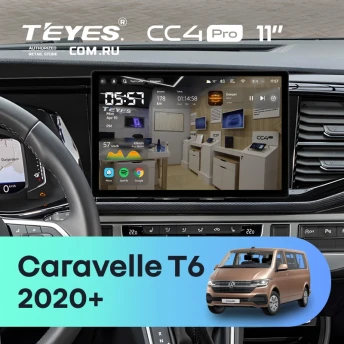 Штатная магнитола Teyes CC4 Pro 12/256 Volkswagen Caravelle T6 2020+ (11")
